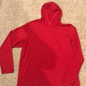 Nike dry fit long sleeve, hooded shirt